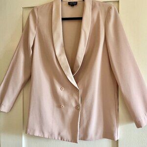Top Shop Blush Shawl Collar Double Breasted Blazer - Size 6